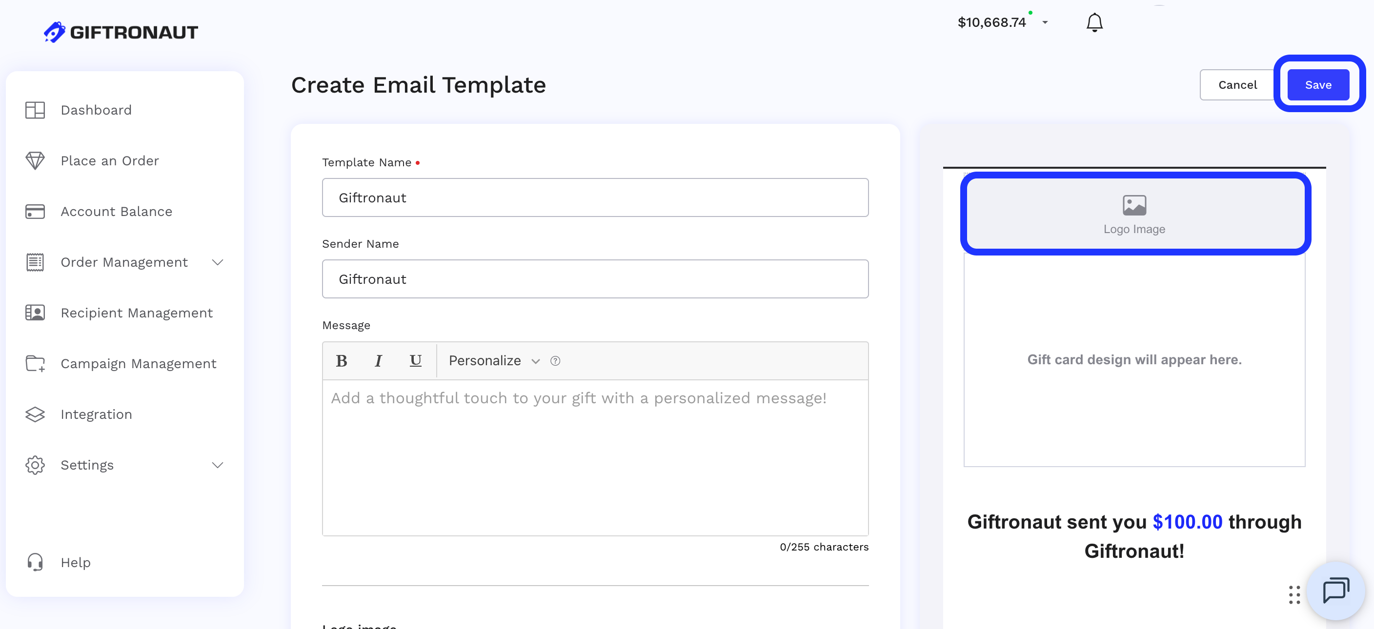 Portal email template guide step 3